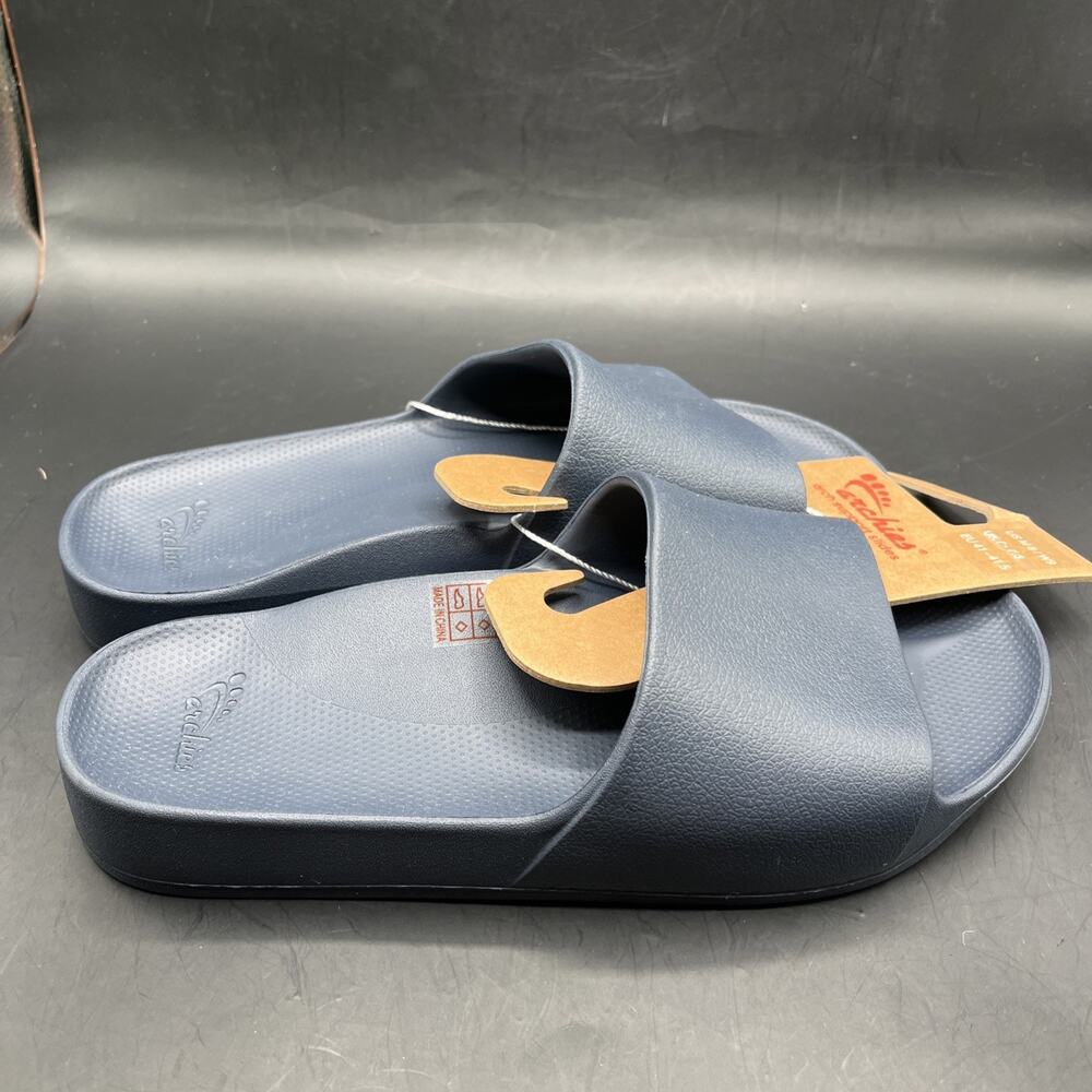 Archies Flip Flop Sandals Unisex Sz M 8 W 9 Navy Blue Arch Support Therapy NWT - Picture 3 of 6